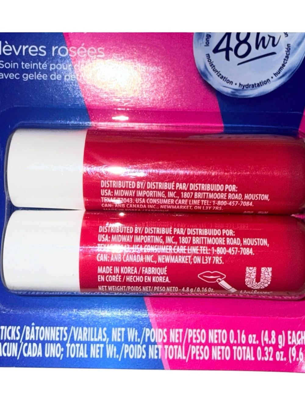 Tinted Lip Balm Duo in Bright Pink
